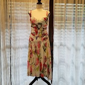 Roberto Cavalli Silk Floral Print Dress NWT